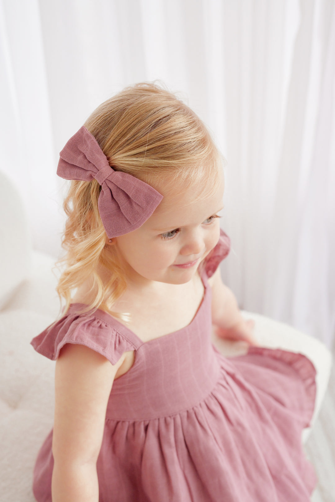 Muslin Sweetheart Dress - French Rose