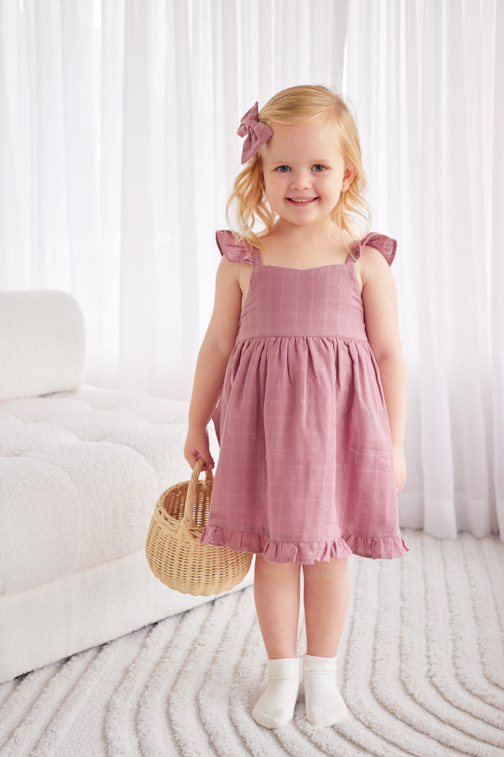 Muslin Sweetheart Dress - French Rose