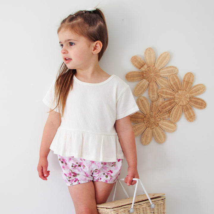 Cozy Ruffle Top - Coconut
