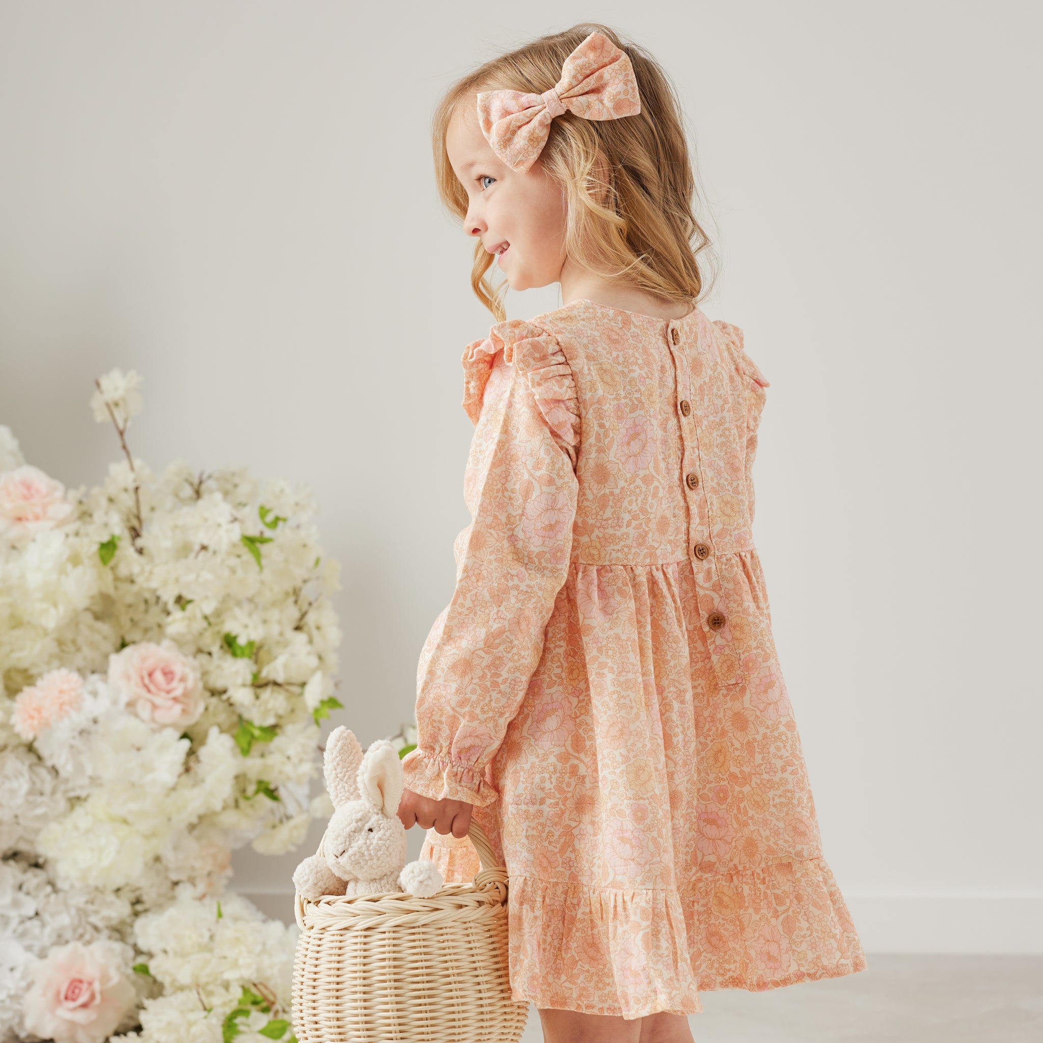 Muslin Ruffle Dress - Goldie