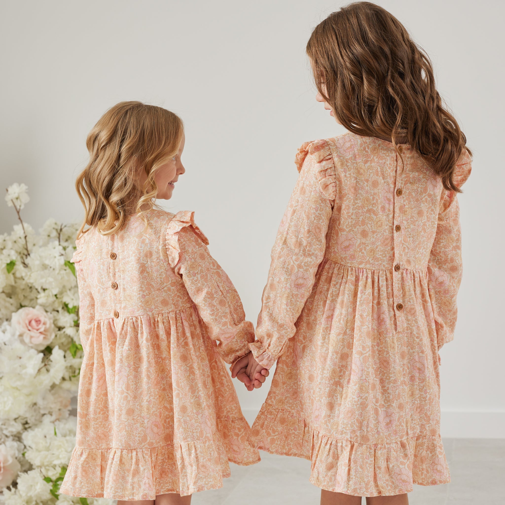 Muslin Ruffle Dress - Goldie