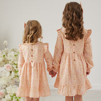 Muslin Ruffle Dress - Goldie