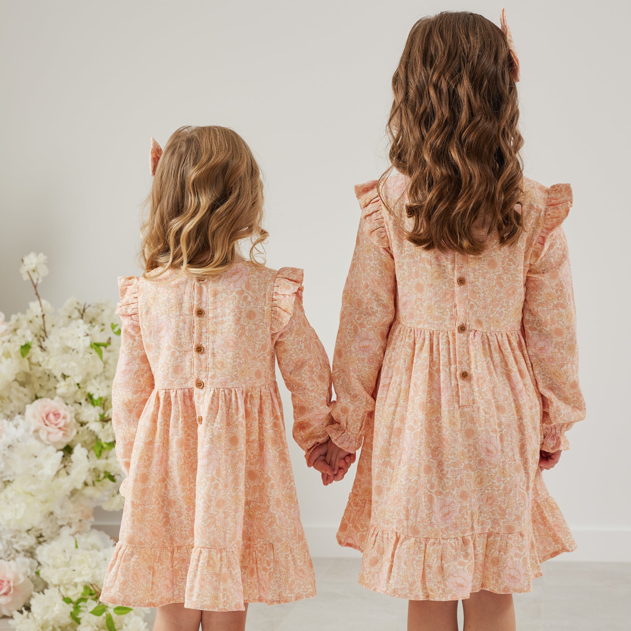 Muslin Ruffle Dress - Goldie