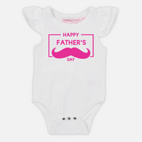 Happy Fathers Day Moustache - Vinyl - Custom