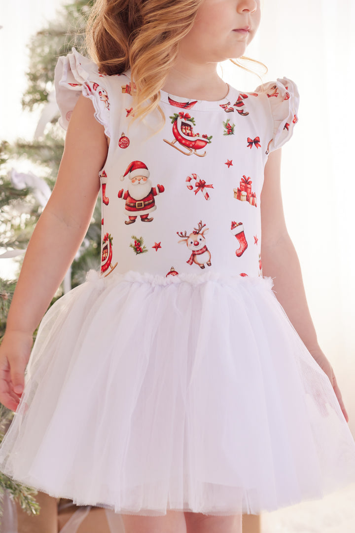 Tutu Dress - Here Comes Santa Claus