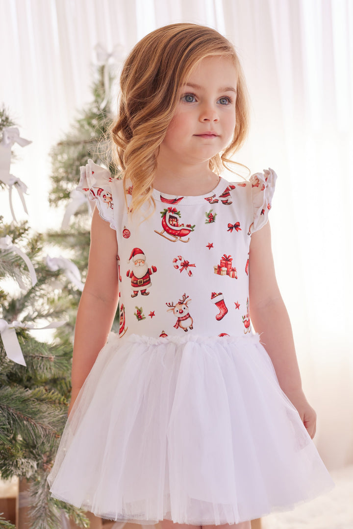 Tutu Dress - Here Comes Santa Claus