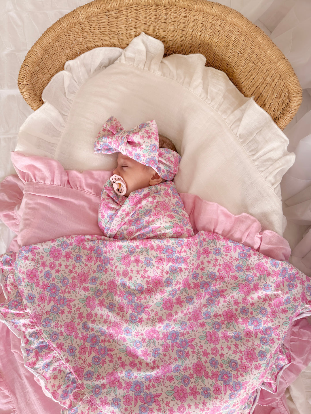 Floral Ruffle Baby Wrap - Tiana