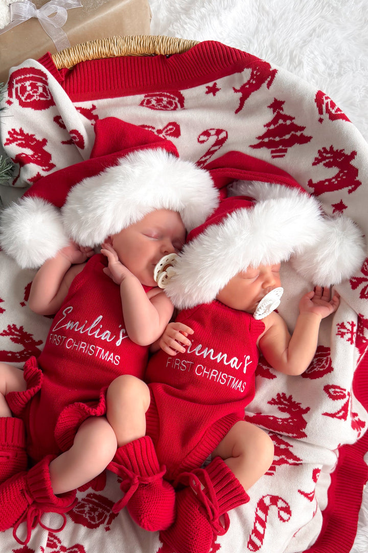 Knitted Santa Hat - Red