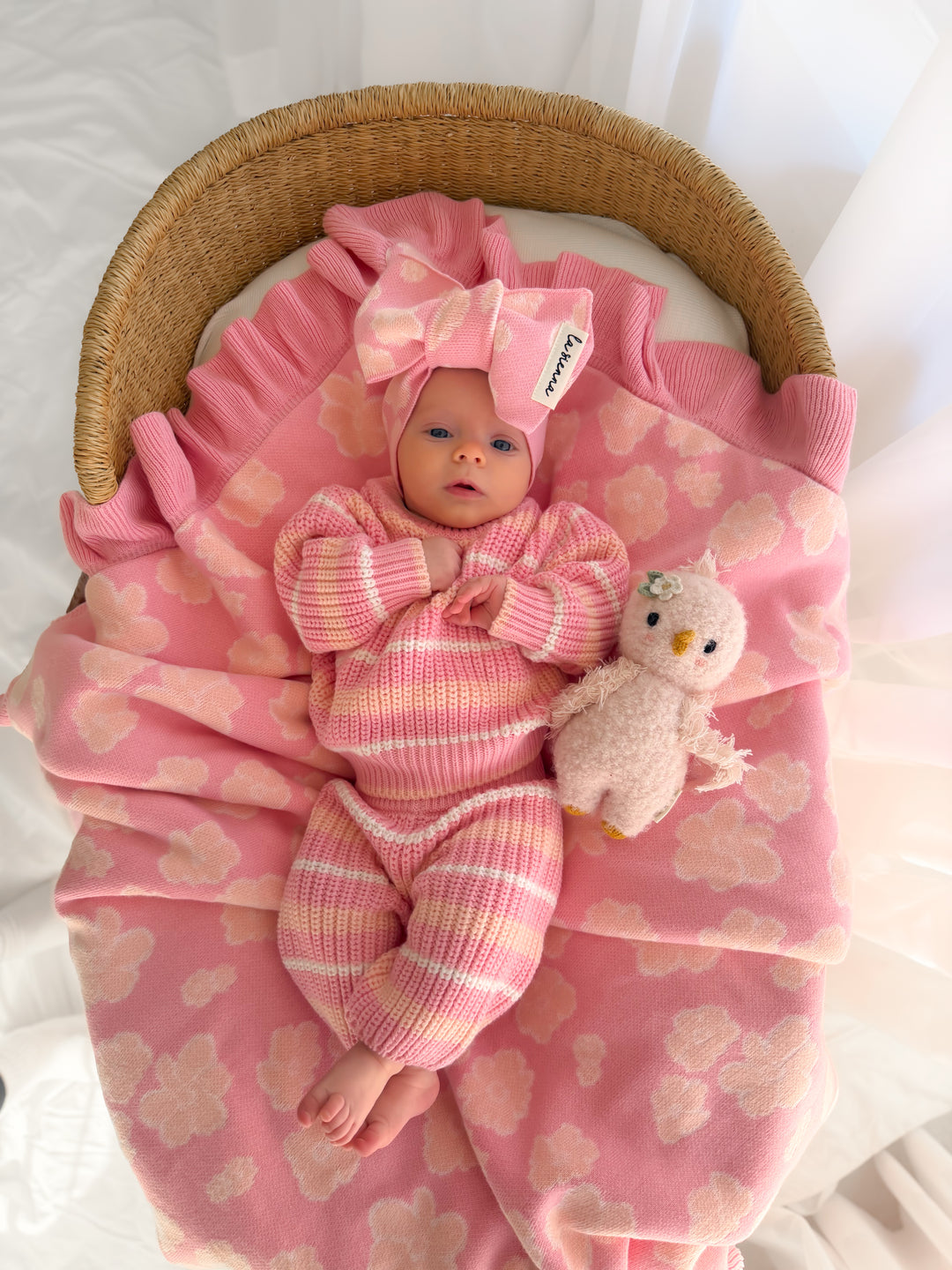Knitted Sherpa Blanket - Belle