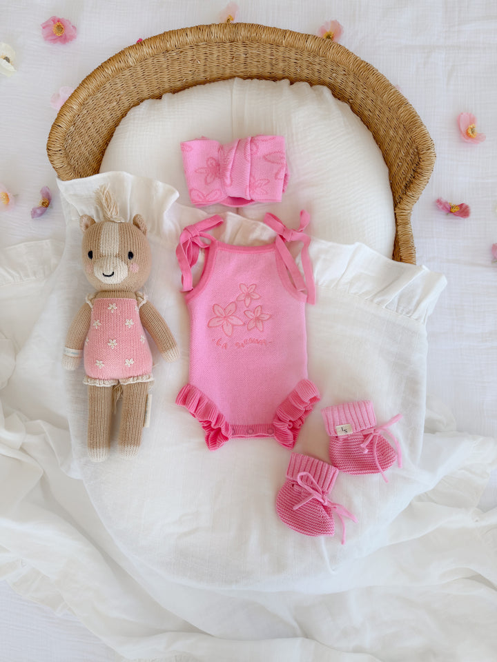 Knitted Booties - Bloom