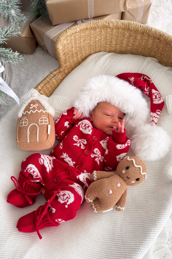 Knitted Louie Romper - Merry Little Christmas