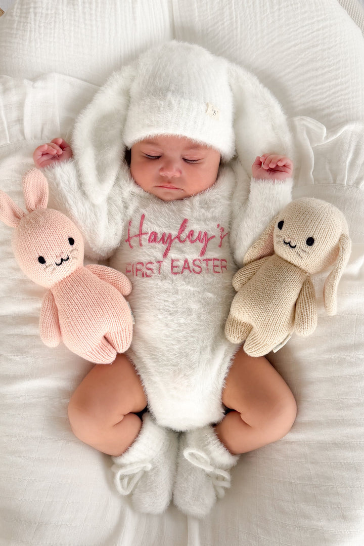 Fluffy Knit Romper - Marshmallow