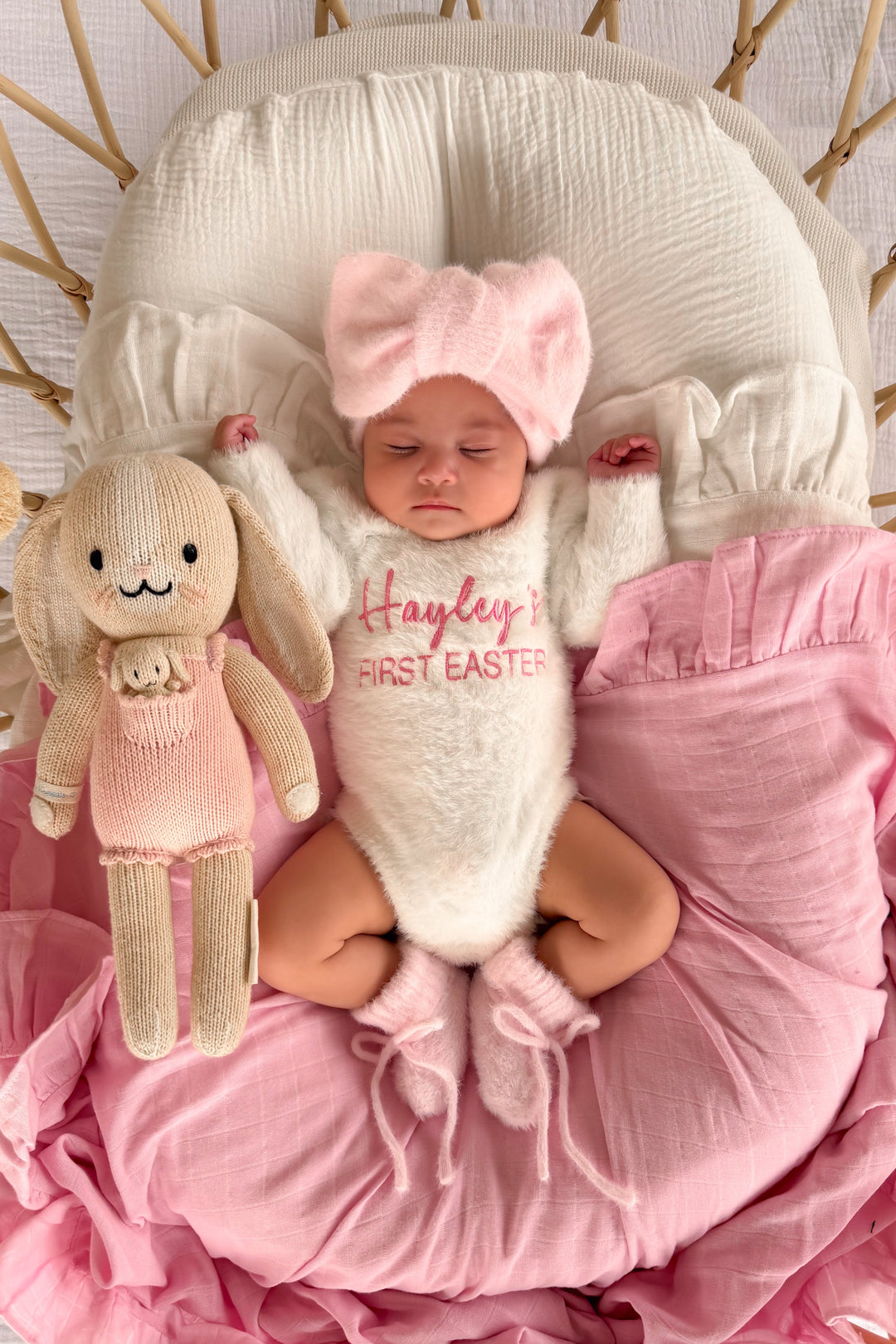 Fluffy Knitted Headwrap - Pink