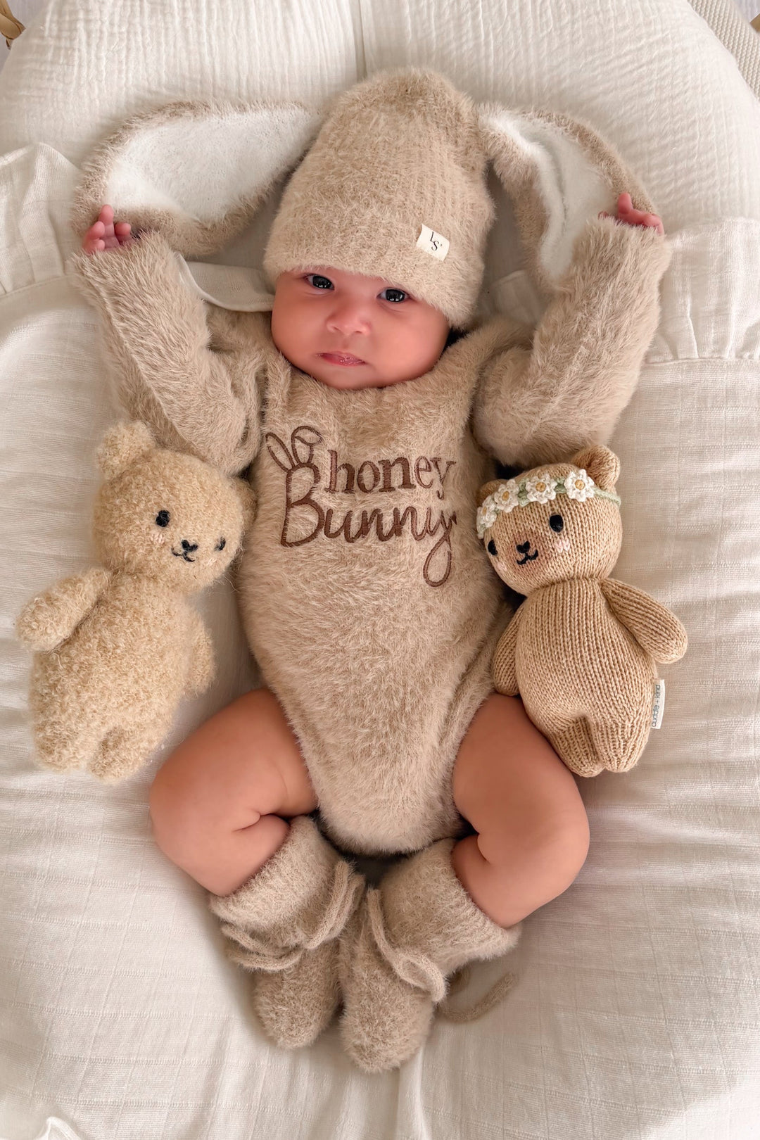 Fluffy Knit Romper - Oatmeal