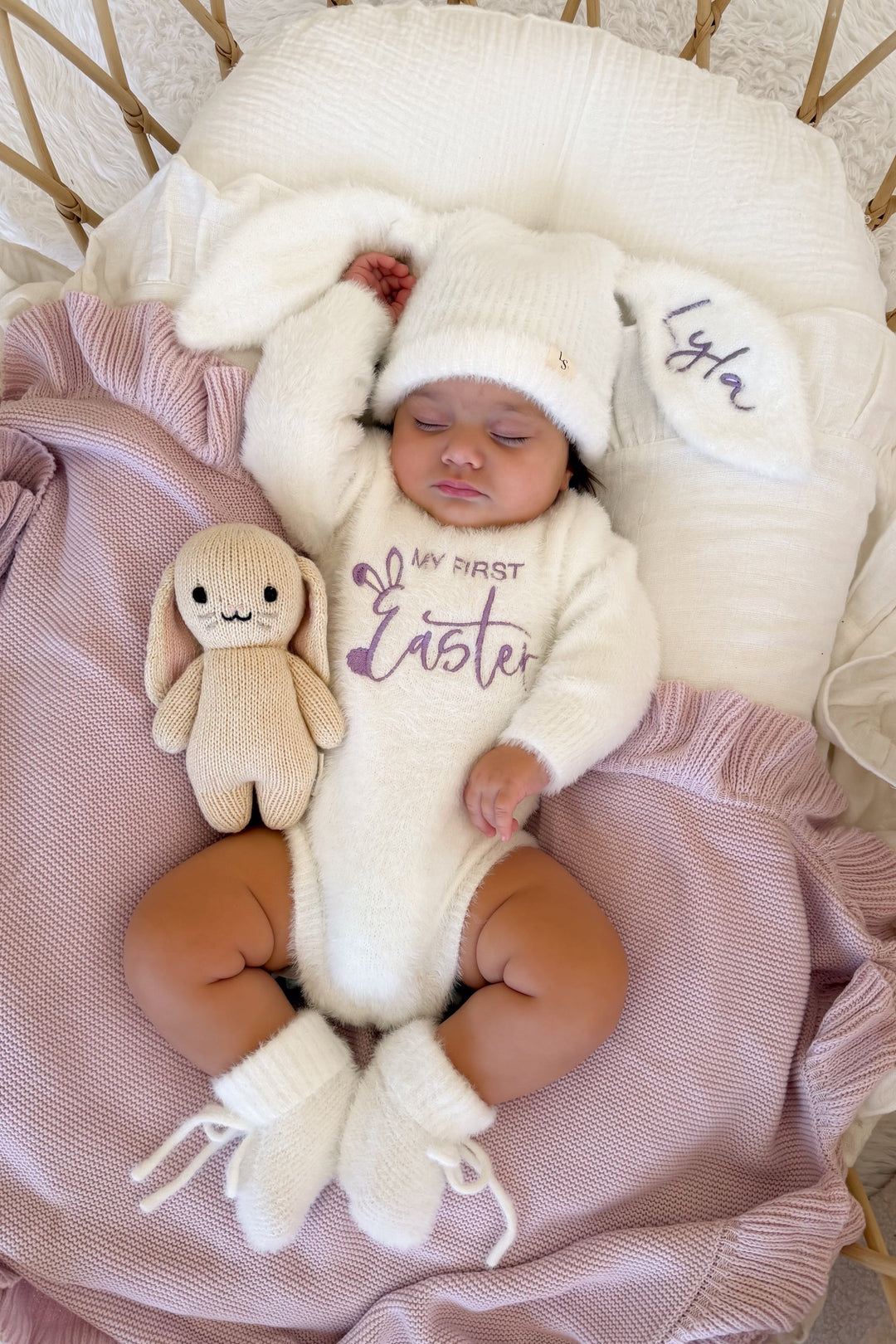 Fluffy Knit Romper - Marshmallow