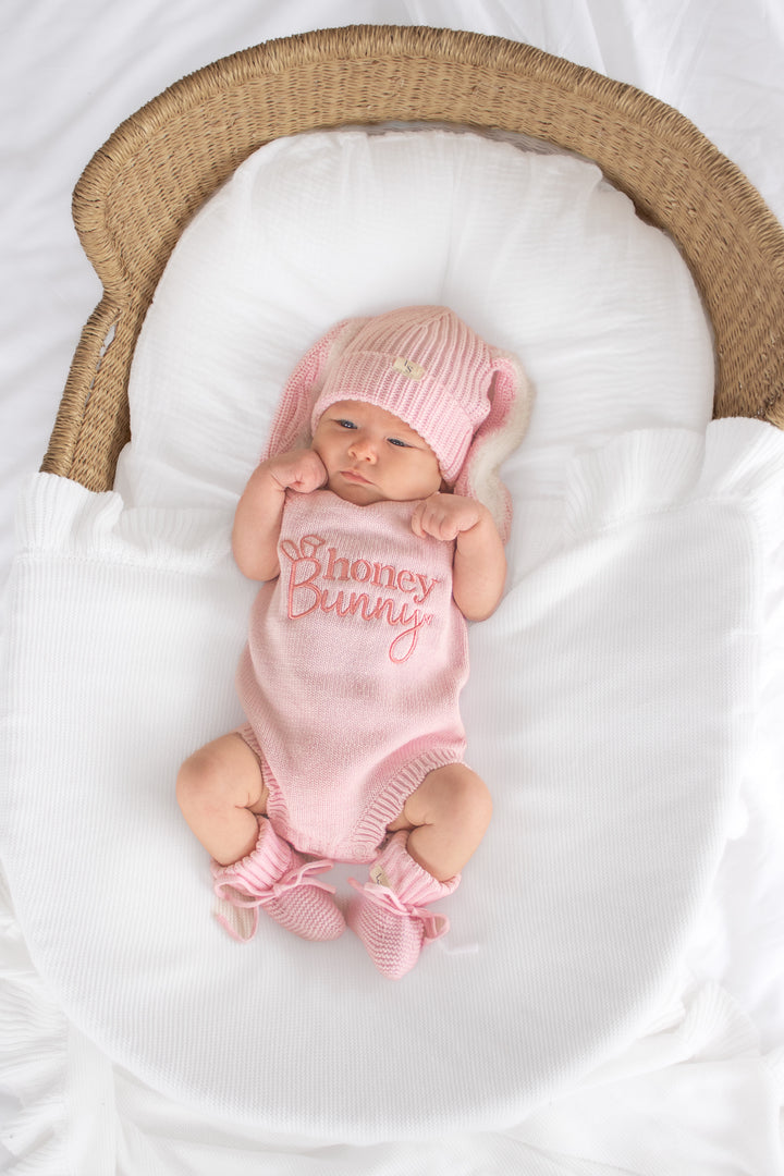 Classic Knitted Romper - Ballerina Pink