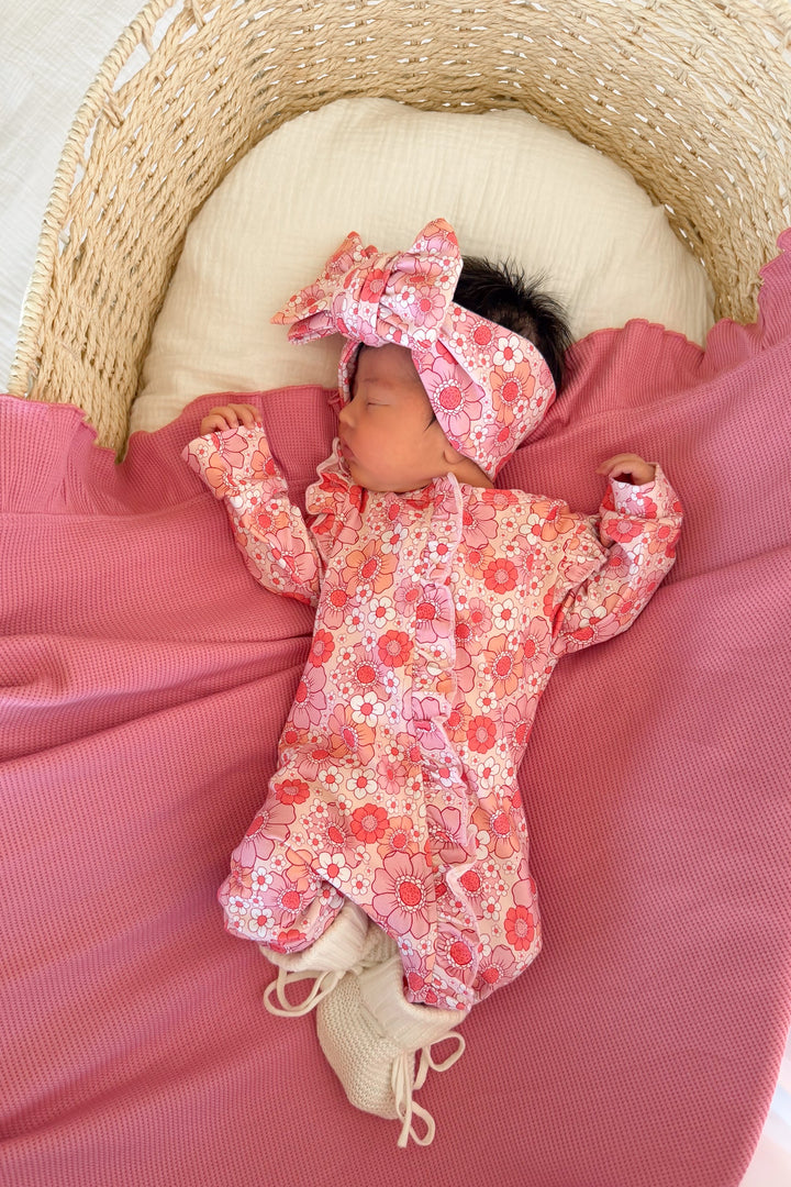 Floral Frill Zip Romper - Molly
