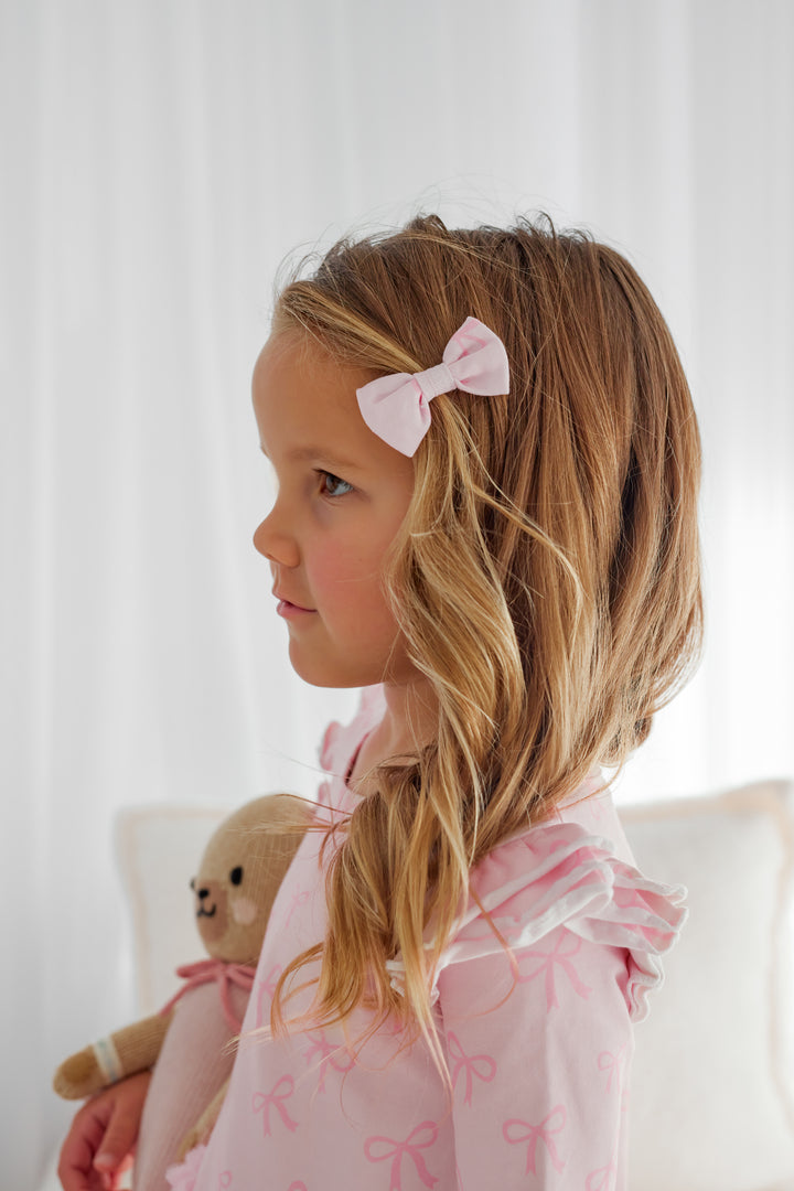 Long Sleeve Tutu Dress - Pink Bows