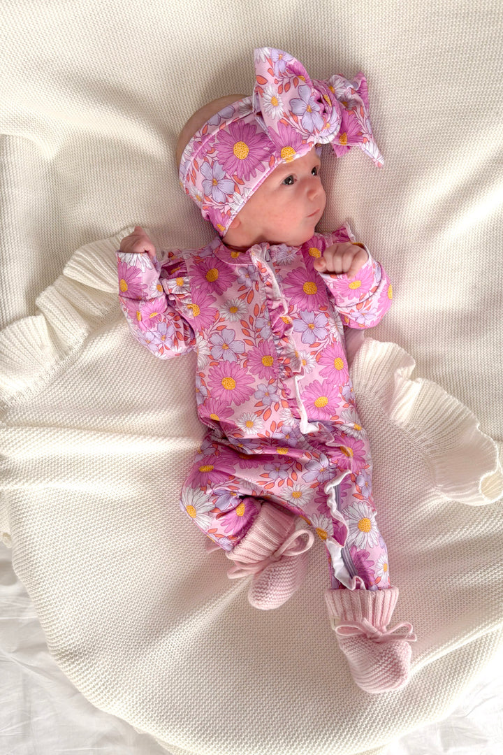 Floral Frill Zip Romper - Leilani