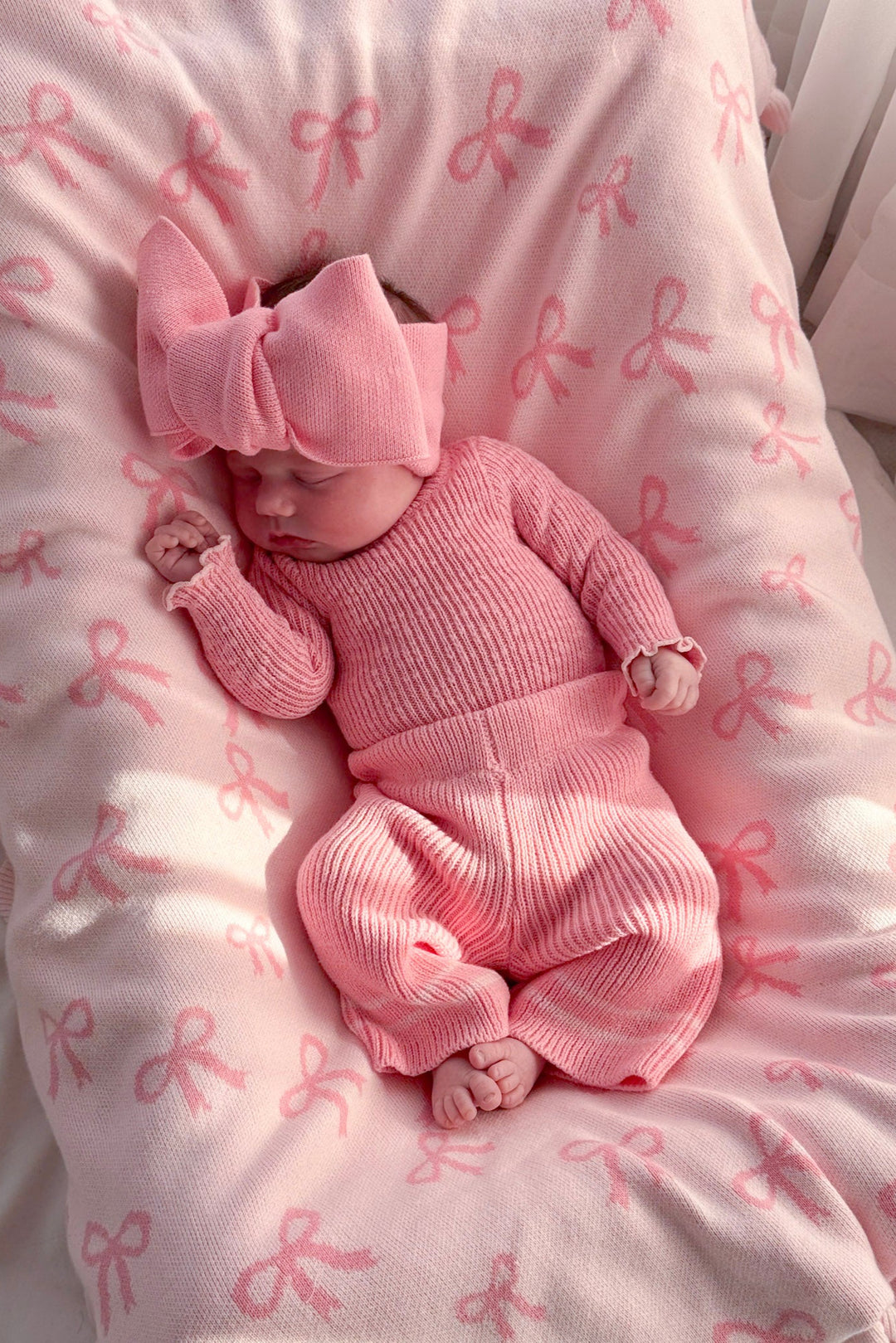 Knitted Textured Bodysuit/Top - Blush