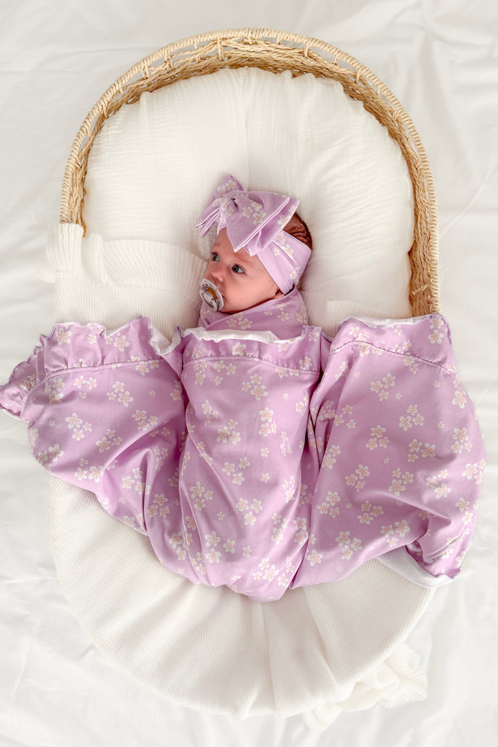 Floral Ruffle Baby Wrap - Lumi