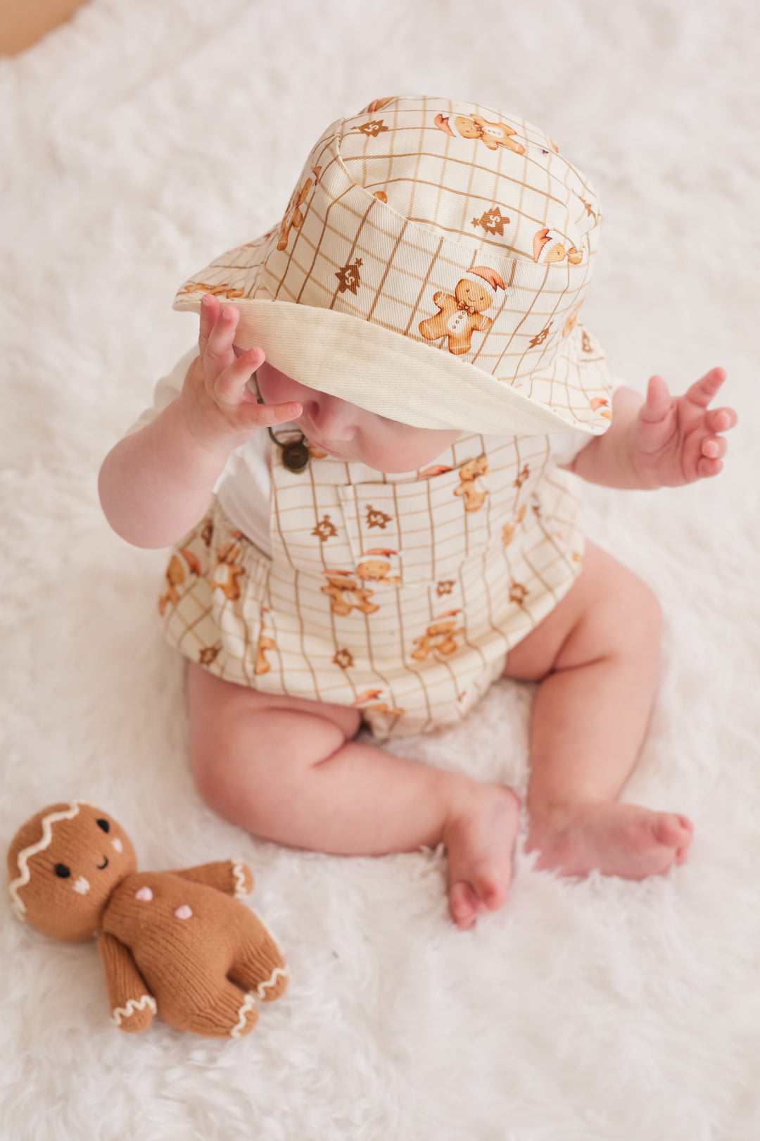 Reversible Summer Hat - Jolly Little Gingerbread