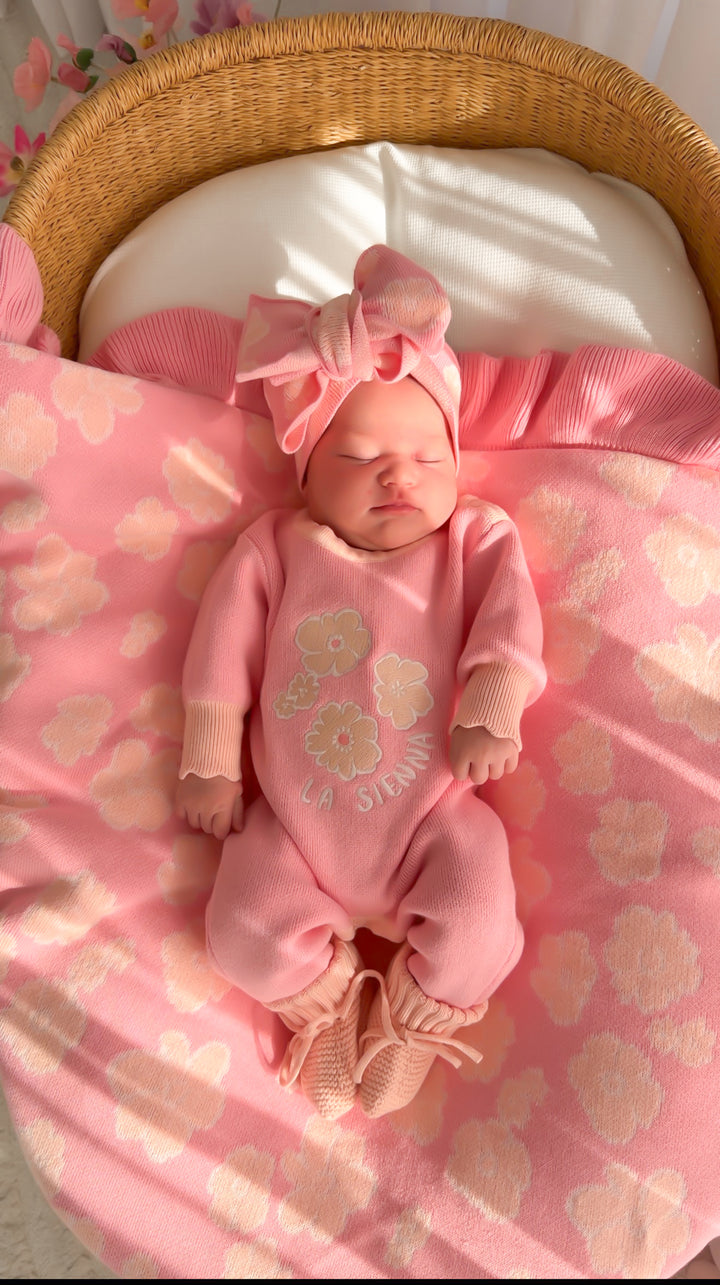 Knitted Sherpa Blanket - Belle