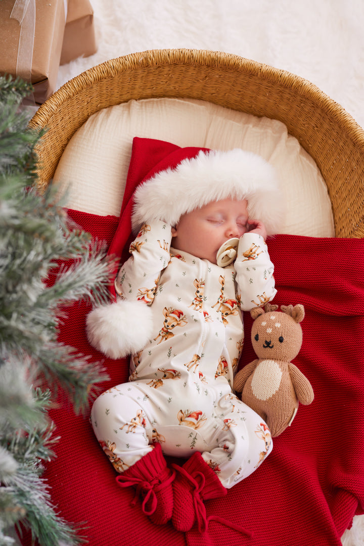LS Zip Romper - Dasher the Reindeer