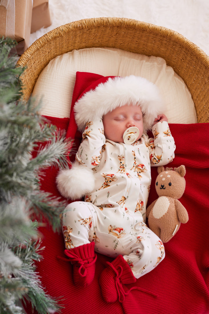 LS Zip Romper - Dasher the Reindeer