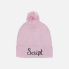 Embroidered Knitted Beanie - Lilac Mist