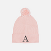 Embroidered Knitted Beanie - Peachy