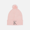 Embroidered Knitted Beanie - Peachy