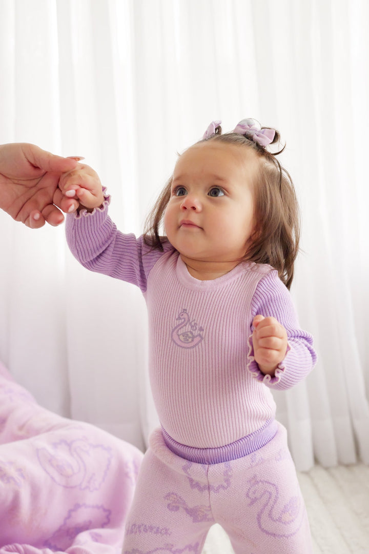Knitted Bodysuit/Top - Lavender