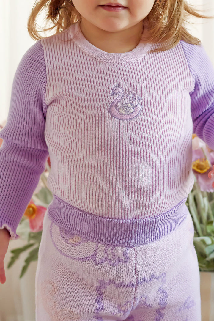 Knitted Bodysuit/Top - Lavender
