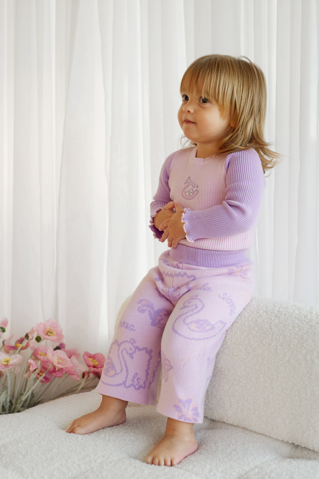 Knitted Bodysuit/Top - Lavender