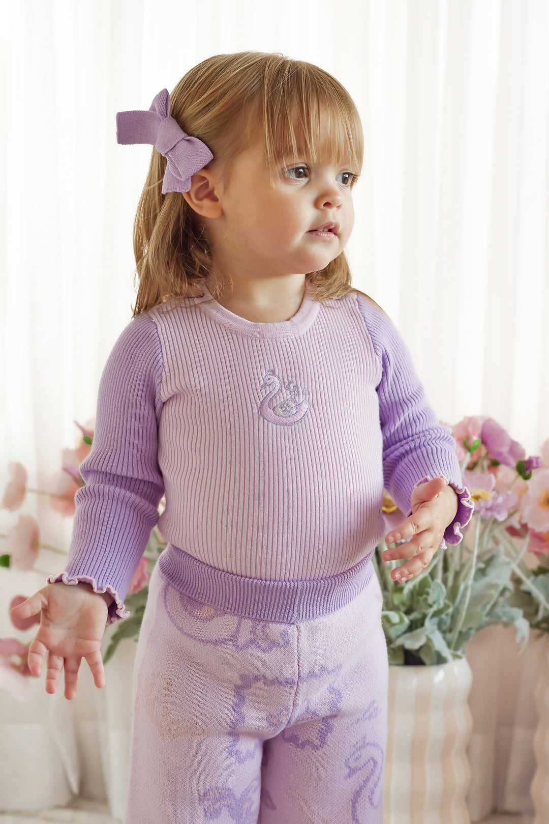 Knitted Bodysuit/Top - Lavender