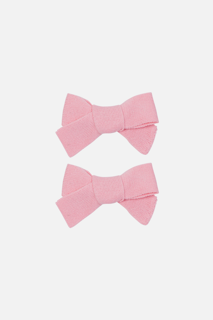 Knitted Mini Bows - Ballet Pink