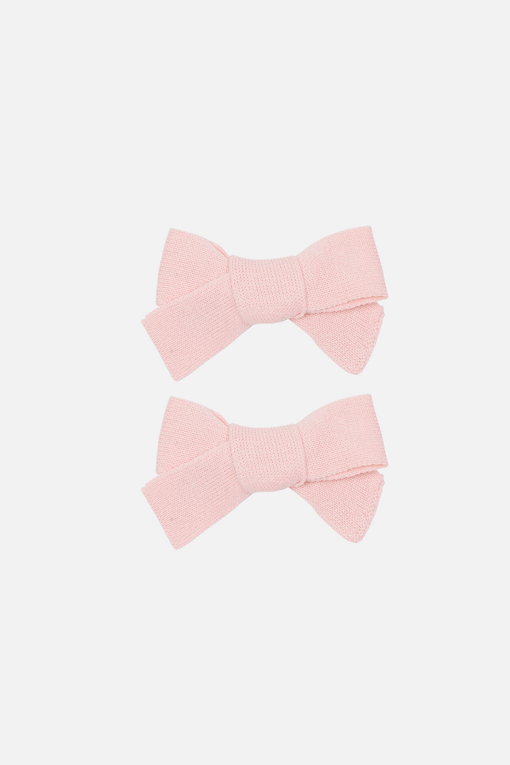 Knitted Mini Bows - Peach