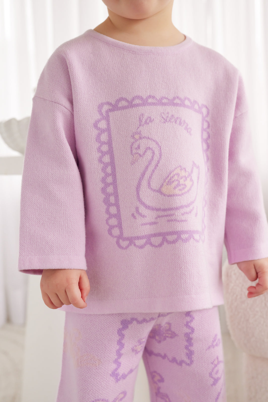 Knitted Long Sleeve Tee - Lavender