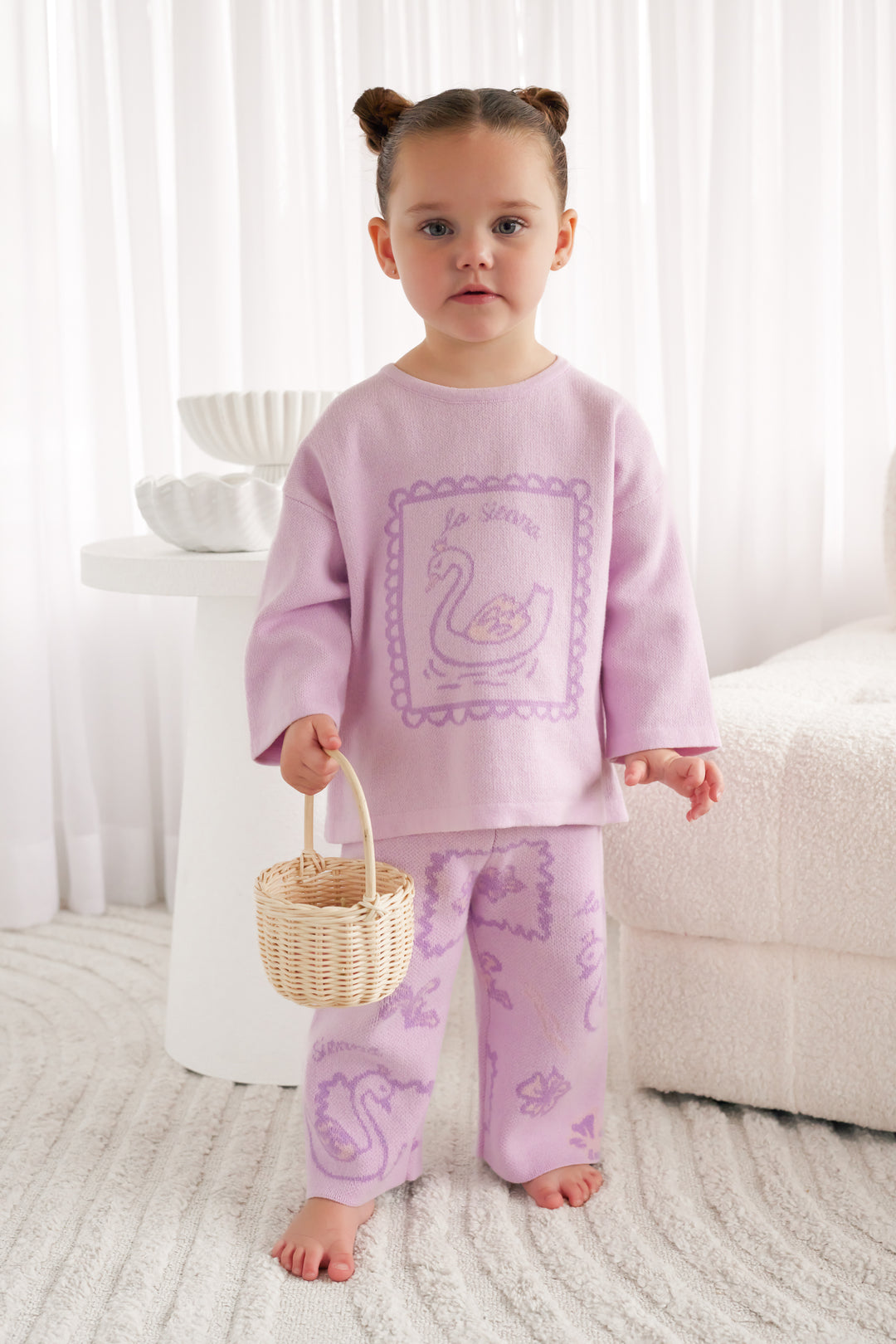 Knitted Long Sleeve Tee - Lavender