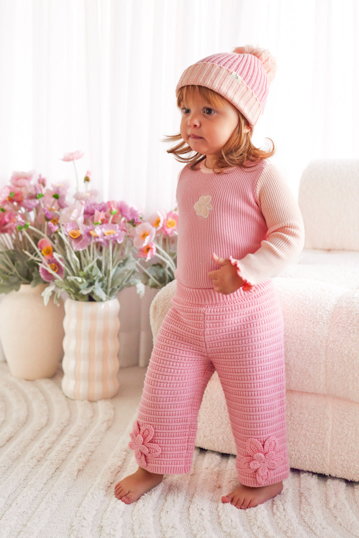 Knitted Bodysuit/Top - Ballet Pink