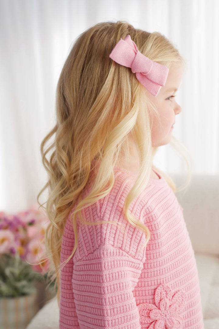Knitted Mini Bows - Ballet Pink