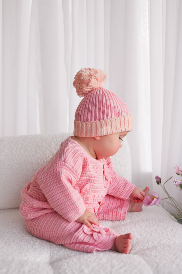 Chunky Knit Beanie - Ballet Pink
