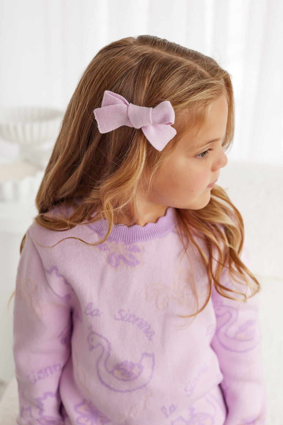 Knitted Mini Bows - Lavender