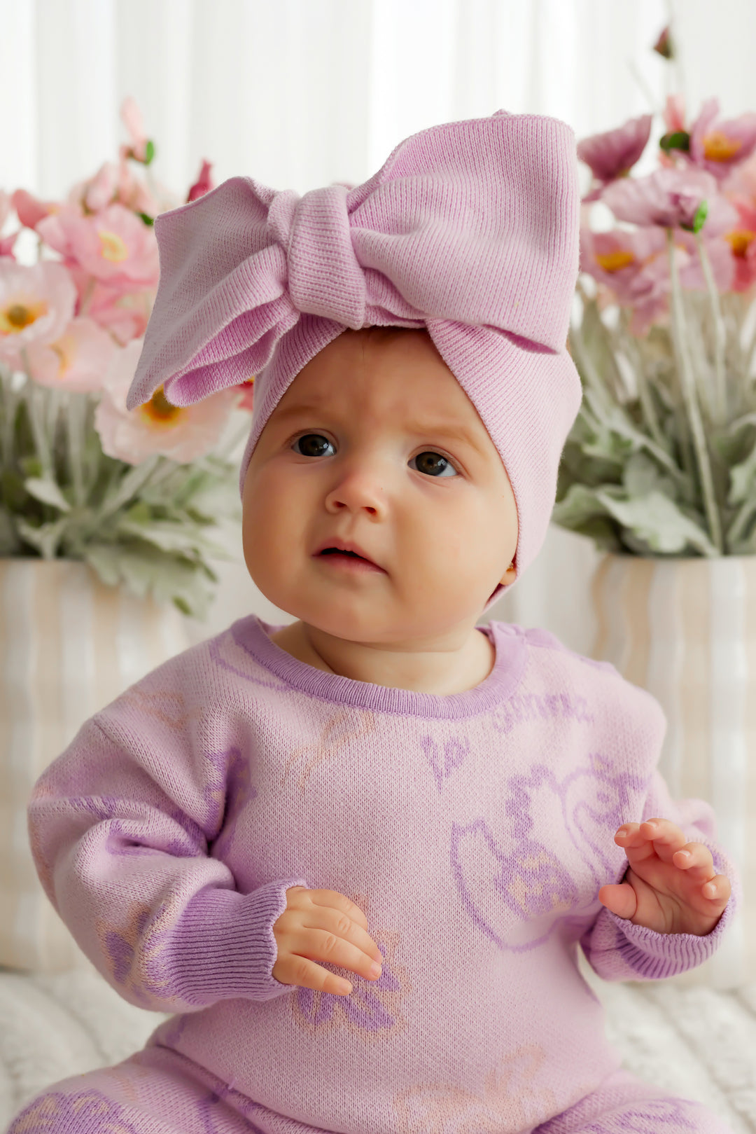 Knitted Headwrap - Lavender
