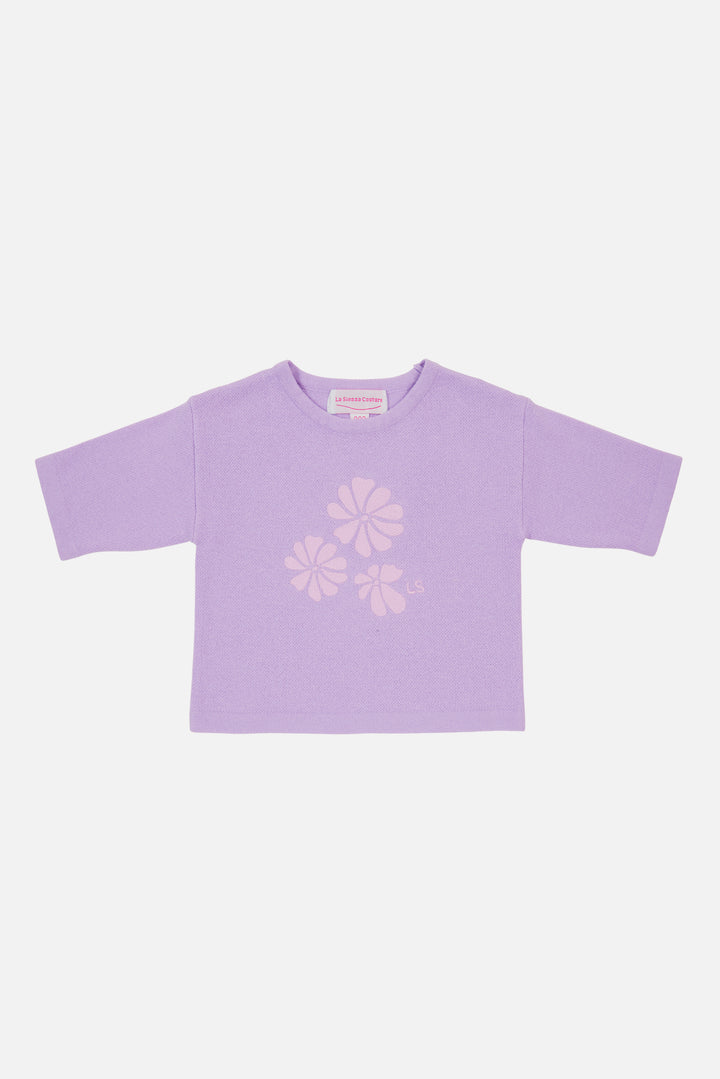 Knitted Long Sleeve Tee - Wisteria