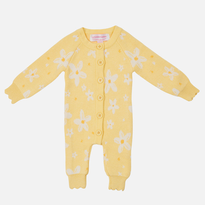 Knitted Louie Romper - Magnolia