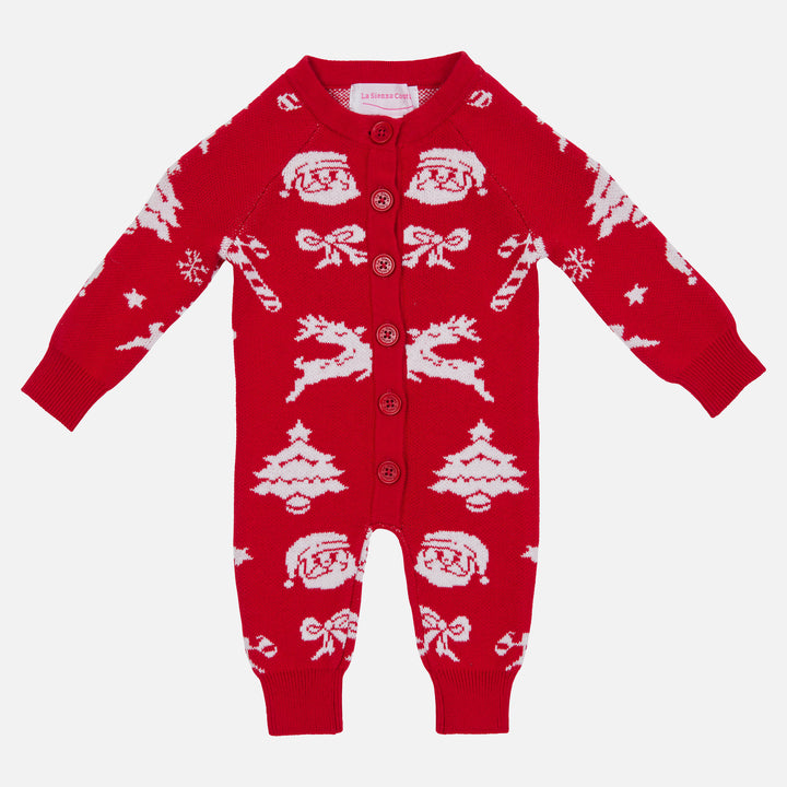 Knitted Louie Romper - Merry Little Christmas