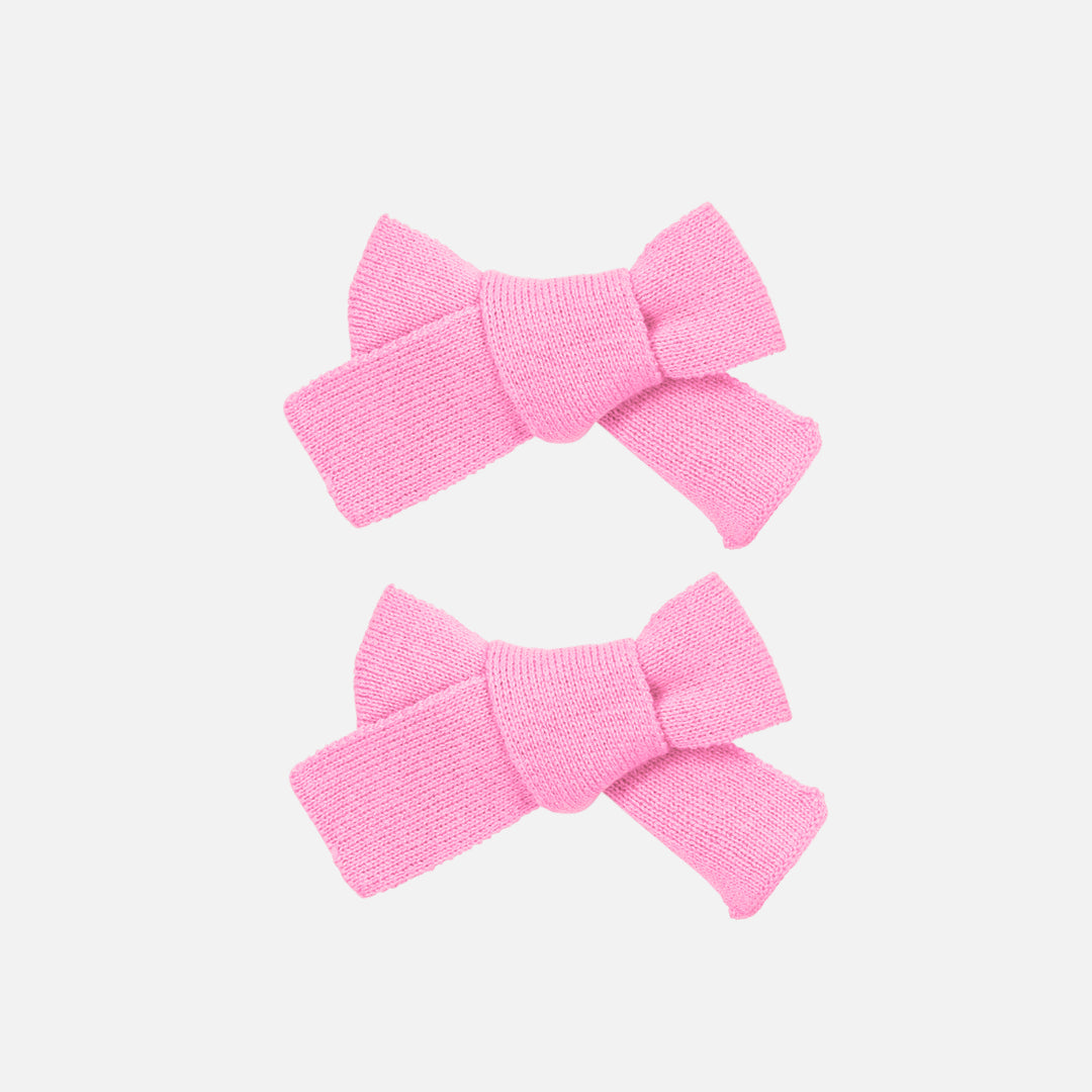Knitted Mini Bows - Pink Bloom