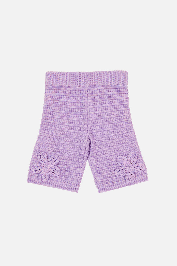 Knitted Wide Leg Pants - Wisteria